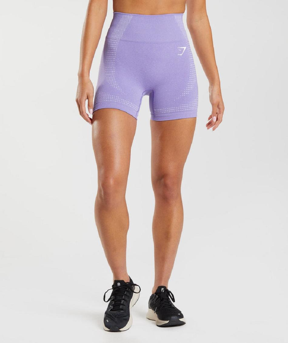 Szorty Damskie Gymshark Vital Seamless 2.0 Fioletowe | PL 2356TCE